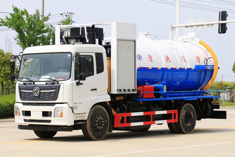 東風天錦國六 15方帶副發清洗吸污車